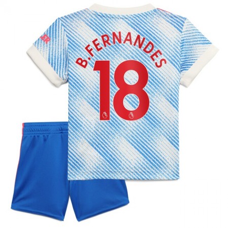 Billiga Fotbollströjor Manchester United Bruno Fernandes 18 Barn Borta tröja 2021/22 Kortärmad 